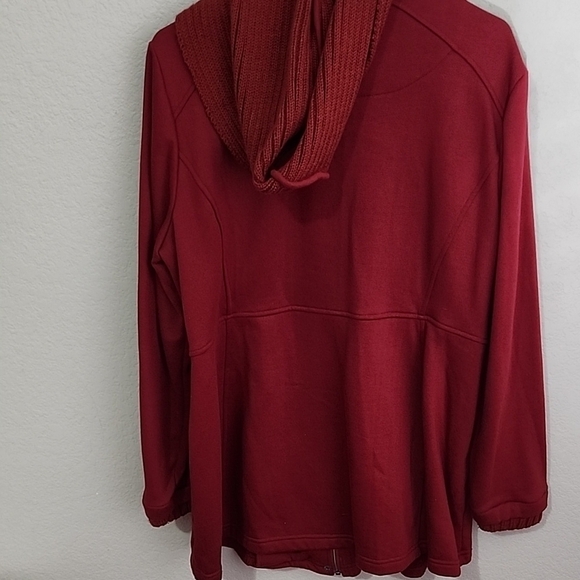 Torrid Jacket Pea Coat size 1 burgundy Red Long Line - Picture 4 of 12